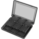 OUKENS Game Card Storage Box, 28 in 1 PP Plastic Game Card Case Holder Cartridge Storage Box for Nintendo DSL LL(Black)