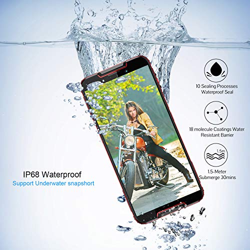 CUBOT Quest,5.5 Inch HD+ Display,Dual 4G Rugged Smartphone Unlocked,Android 9.0 Pie,4000mAh,4GB+64GB,IP68 Waterproof,Triple Cameras 12MP+8MP,NFC,OTG,Face ID