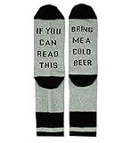If You Can Read This Novelty Funny Saying Beer Socks, Fun Gag Beer Gift for Men