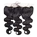 ISEE Hair 14 Inch Brazilian Body Wave Virgin Human Hair Free Part 134 Full Lace Frontal Closure, Bleach Knots with Unprocessed 100% 8A Baby Hair, Full Bottom, Ear to Ear, Natural Color