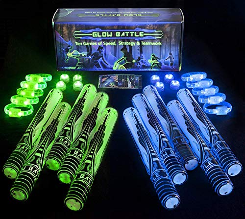 Starlux Games Glow Battle: A Ninja Game for Kids, Teens and The Whole Neighborhood - Use Glow-in-The-Dark Foam Weapons to Channel Your Inner Samurai Warrior