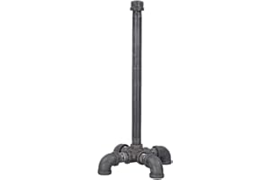 PIPE DECOR Industrial Pipe Paper Towel Holder Heavy Duty DIY Style, Free Standing Kit, Modern Chic Industrial Steel Grey, Commercial Grade Metal