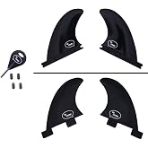 Ho Stevie! Surfboard Side Bite Fins/Rear Trailer Fins - Stronger Than Regular Nylon Fins - Fin Key and Screws Included