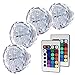 LED Waterproof Battery Powered Submersible Accent Night Mood Lights with IR Remotes For Party, Wedding, Garden, Swimming Pool, Vase, Fish Tank, Christmas, Festival Decoration Lighting
