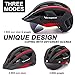 VICTGOAL Bike Helmet with USB Rechargeable Rear Light Detachable Magnetic Goggles Removable Sun Visor Mountain & Road Bicycle Helmets for Men Women Adult Cycling Helmets