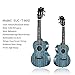 Enya EUC-MAD Concert Ukulele Solid Gloss Mahogany 23 Inch Wiping Blue with High-end 15mm Padded Gig Bag
