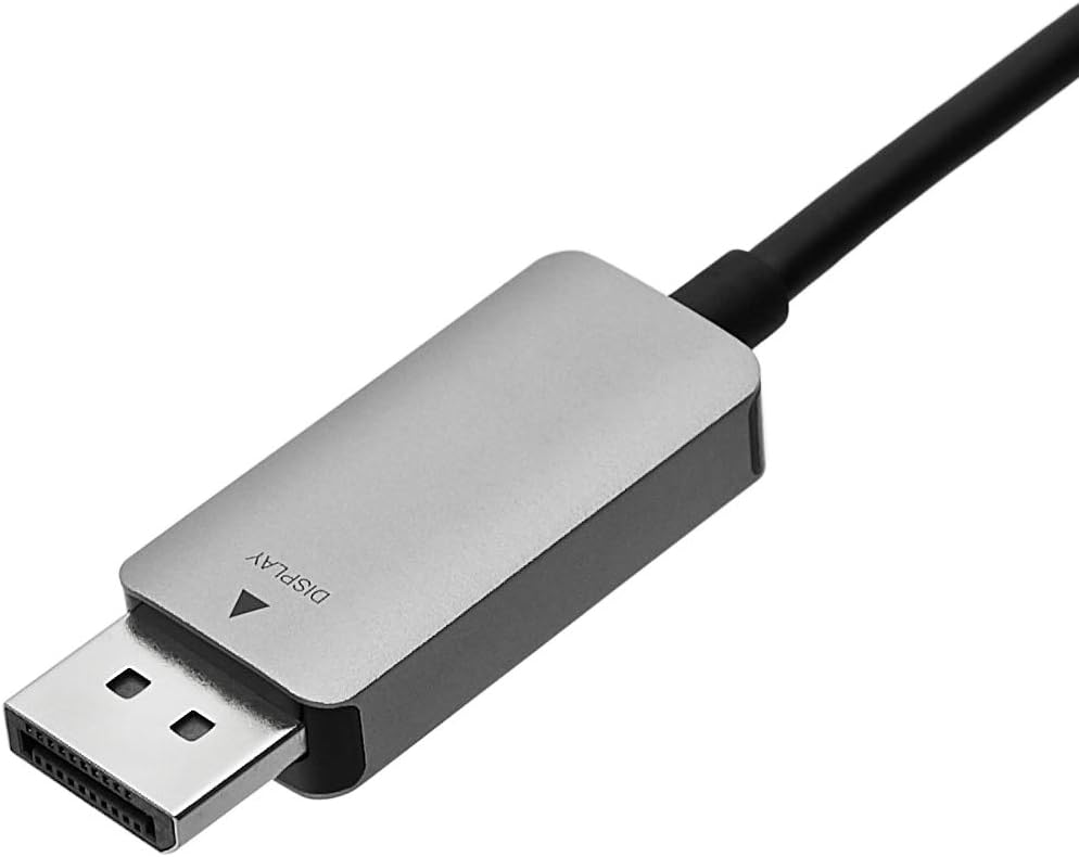 Amazon Basics Aluminum Uni-Directional USB-C (Source) to DisplayPort Cable (Display) - 6-Foot, Black, 1.8 metres - Image 4