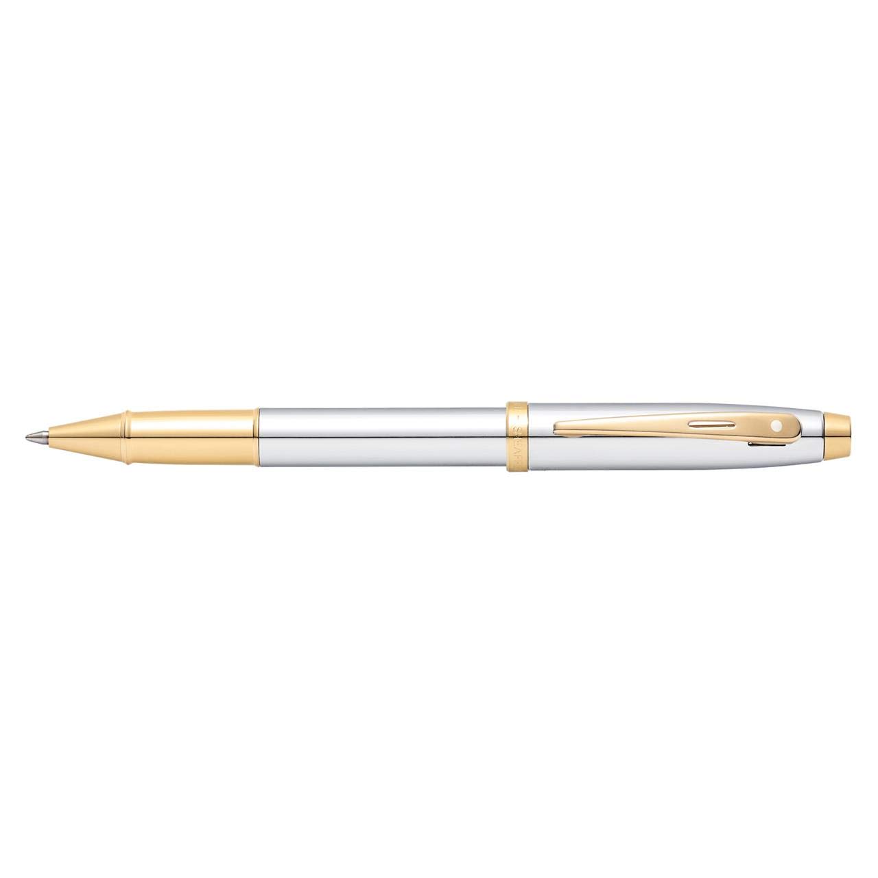 Sheaffer 100 Chrome Rollerball Pen with Gold Tone Trim E1934051CS