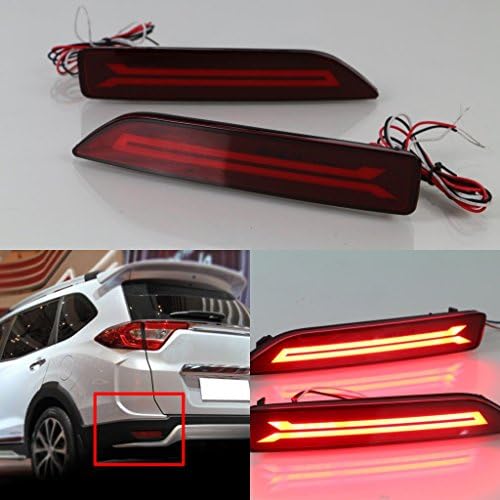 Ruidi Car LED Rear Bumper Reflector Tail Light Lamp Brake Lights For Honda BRV 2015-2016 (2 functions)
