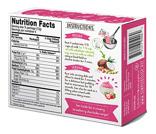 Simply Delish Instant Delicious Mixed Variety Keto Pudding 6 pack – Low Carb, Zero Sugar, Gluten Free, Allergen Free, Non-GMO, Vegan & Plant-Based