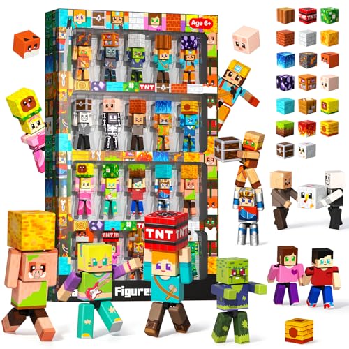 GraceDuck 40 Piezas Magnéticas con Figuras y Bloques Magnéticos, Action Figures Giratorias, Juguetes Stem Montessori para Niños, Regalo para Niños y Niñas a Partir de 3+ Años