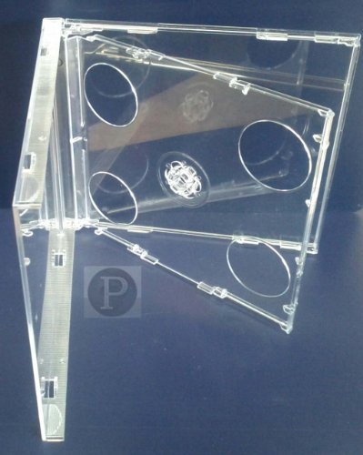 Jewel CD Cases DOUBLES 5.2mm Clear Tray- white mark(25)