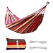 Enkeeo Outdoor Cotton Hammocks Double 2 Person 330lbs Portable Compact Travel Camping Hammock with Tree Ropes and Carry Bag for Patio Yard Garden Beach