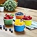 Uno Casa 5 oz Ceramic Ramekins Set - for Souffle, Creme Brulee and Ice Cream - Set of 4 Colorful Ramekins