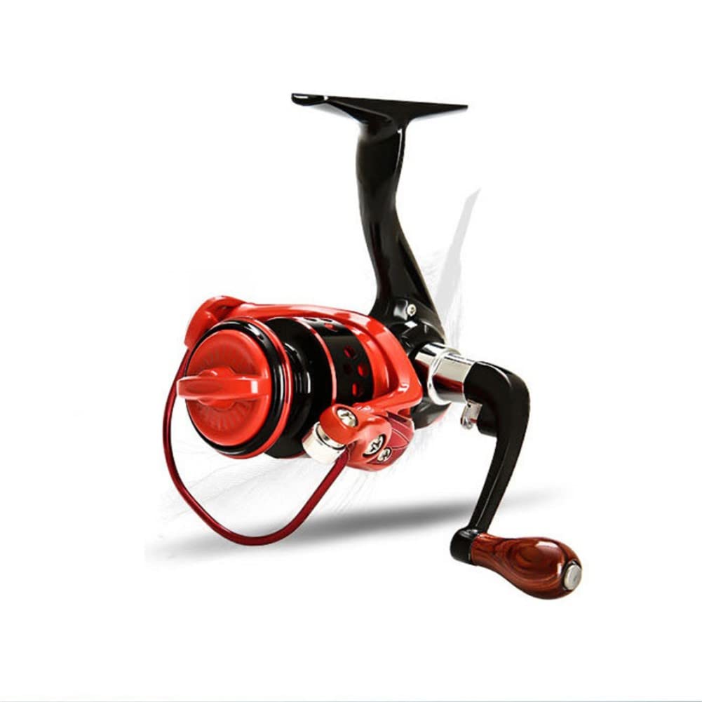 OmeHoin Mini Spinning Reel 12+1 BB Ultralight Carp Fishing Reel 4.8:1 Gear Ratio Aluminum Frame Fishing Lure Smooth Free Spare Spool for River Lake Sea