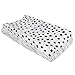 Changing Pad Cover Set | Cradle Sheet 2 Pack 100% Jersey Cotton Black and White Abstract Stripes and Dots by Ely's & Co