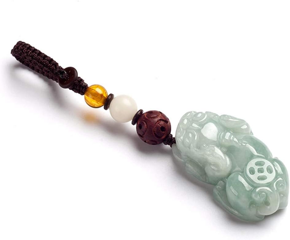 FYERBU High Grade Car Keys Pendant Jade Key Chain Men'S Hand-Made Creative Gifts Trick Money