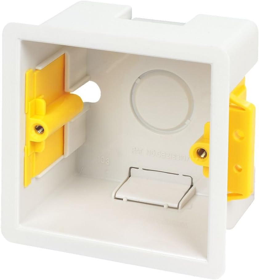 Best Price Square Mounting Box 47mm White Plastic Dry Lining 70mm Inner Square