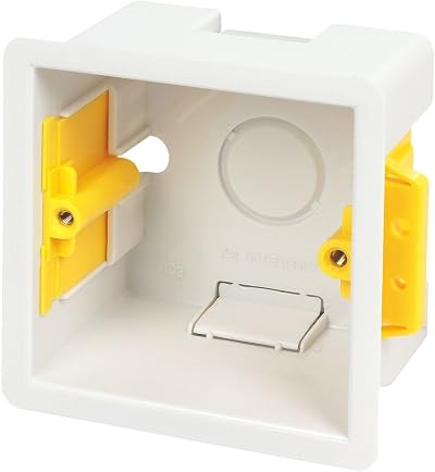 Best Price Square Mounting Box 47mm White Plastic Dry Lining 70mm Inner Square