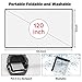 120 inch Projector Screen, 16:9 HD Indoor and Outdoor 4k Portable Foldable and Washable Anti-Crease Projection Movie Screen for Home Theater and Public Presentation, Support Double Sided Projection