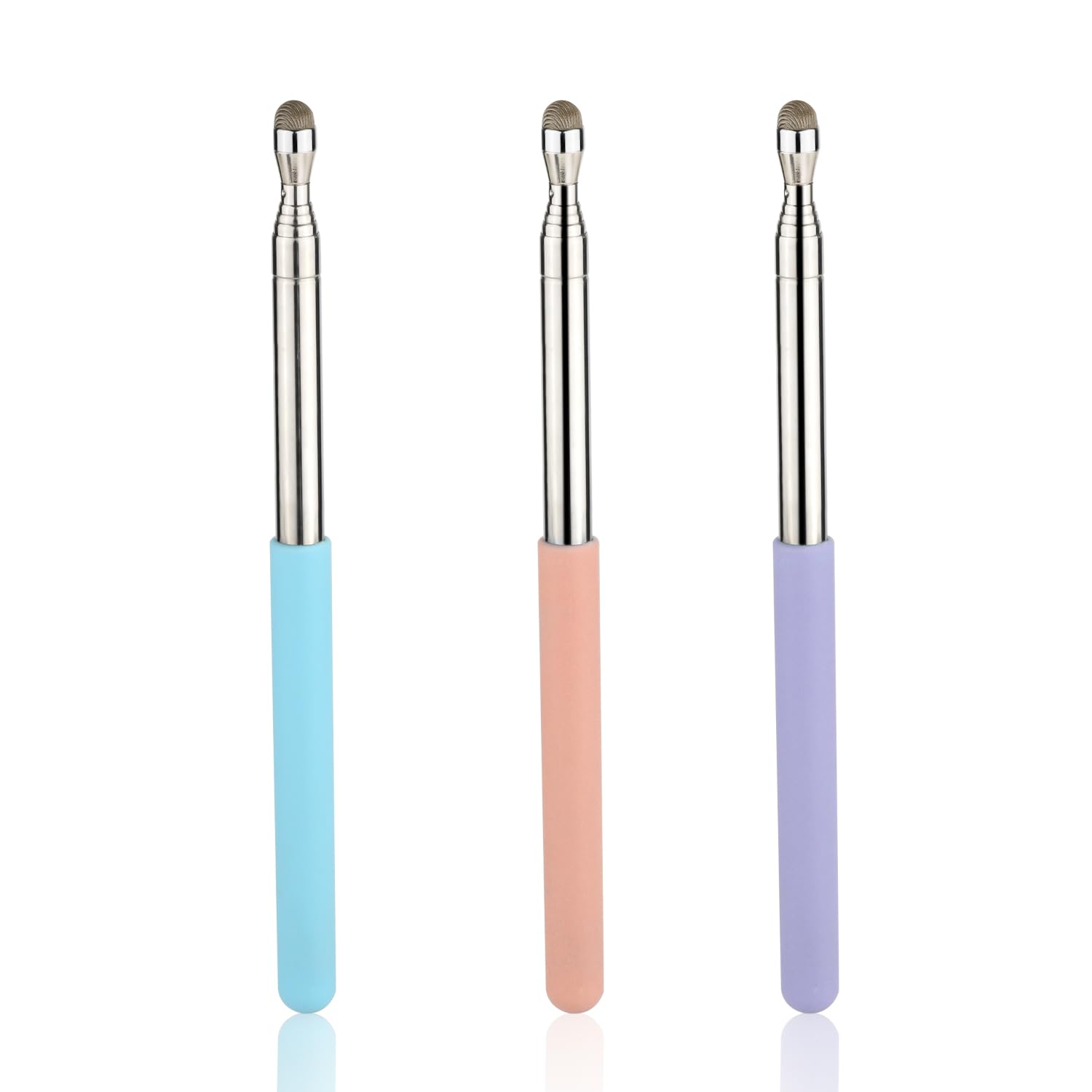 3pcs Telescopic Teacher Pointers, Teaching Pointer with Capacitive Handwriting Function Extendable Pointer Stick Whiteboard Pointer for Speakers Teachers Classroom Presentation (3 Colors)