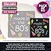 Juvale Made in the 80's Paper Napkins for Birthday Parties (5 x 5 in, Black, 50 Pack) - 80s Centerpiece Decorations - Disposable Party Decor Napkins