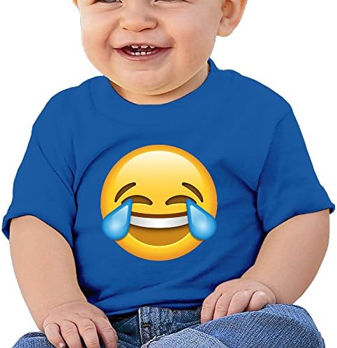 Emoji 6 - 24 Months Baby T-shirts Round Neck Shirt RoyalBlue