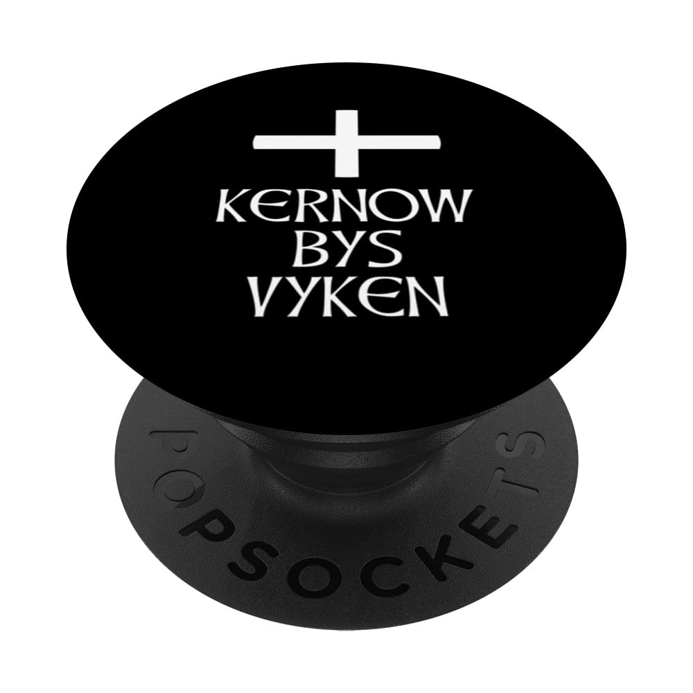 Kernow bys vyken - Cornwall forever - Cornish flag PopSockets Swappable PopGrip