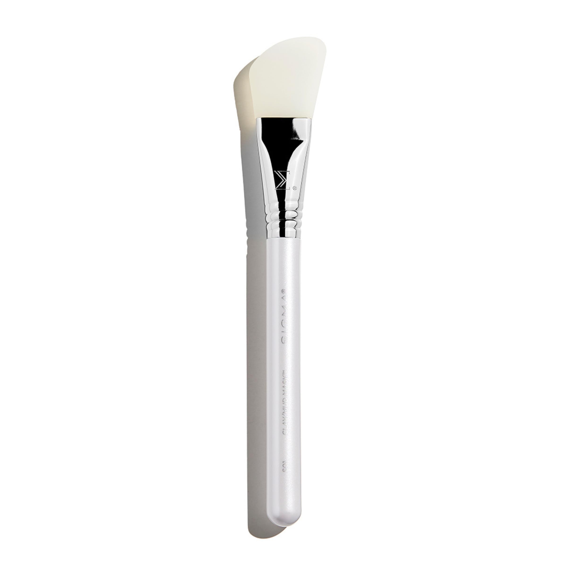 Sigma Beauty S01 Mask Applicator Brush - Soothing, Hygenic Application - Clay/Mud Silicone Mask Brush - Clear, Angled Face Mask Brush Applicator