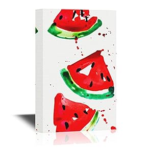 Watercolor Style Watermelon Slices