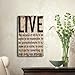Adeco[SP0107 Decorative, Distressed-Look Live Wall Hanging Sign Plaque Black, Beige Home Decor - 13.8x8.7 Inches
