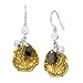 Silpada 'Perfect Composition' Natural Pyrite & Cubic Zirconia Drop Earrings in Sterling Silver & Brass