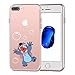 iPhone 7 Plus CASE,iPhone 8 Plus CASE, Stitch Playing Bubble 3D Printed Soft Clear Cute Case
