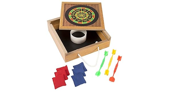 Amazon Com Portable Tabletop Bean Bag Toss Magnetic Dart Combo