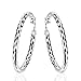 NYKKOLA 925 Sterling Silver Hoop Earrings Set for Women Hypoallergenic Chunky Open Big Huggie Hoop Elegant Jewelry Fashion Earrings for Birthday/Christmas Gifts for Teen Girls Women
