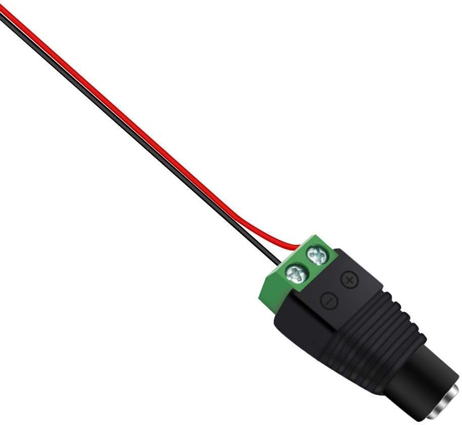 LightingWill 10 Pair 5.5 X 2.1mm Barrel Power 12V Male and Female DC Jack Power Connector Adapter Plug for CCTV Security Camera LED Strip - Image 5