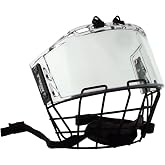 TronX S920 Senior Full Hockey Helmet Cage &amp; Shield Clear Certified Anti-Fog/Anti-Scratch Combo Hybrid