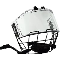TronX S920 Senior Full Hockey Helmet Cage & Shield Combo, Clear Anti-Fog/Anti-Scratch, Hybrid