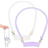 M METERXITY Water Bottle Handle, Silicone Portable Water Bottle Sling Carrier, Holder with Straps for Stanley Cup/Most Cups