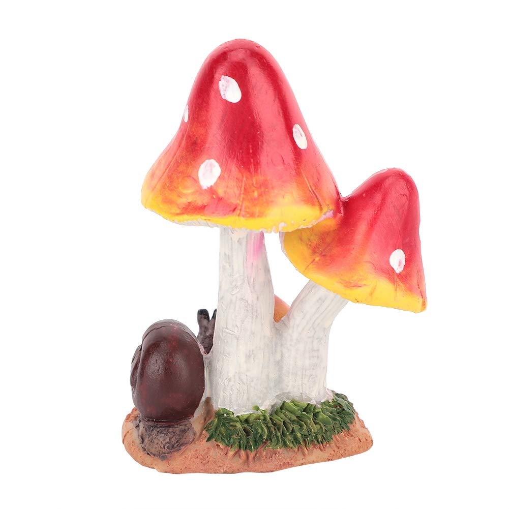 HERCHR Miniature Mushroom Model Resin Micro Landscape Garden Ornaments Outdoor Mushroom Fairy House Garden Statue for Yard Lawn Decorations and Gift, 2.4x2x3.3inch