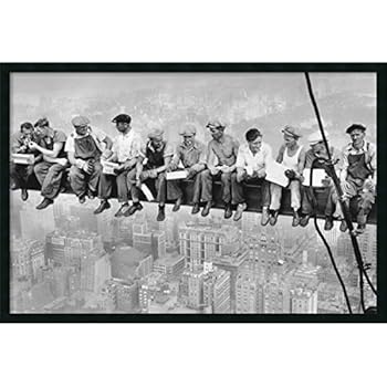 Framed Wall Art Print Lunch on a Skyscraper, 1932 by Charles C. Ebbets 37.25 x 25.25