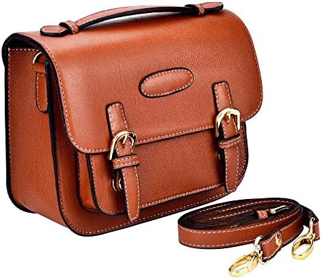 Fcheki Vintage PU Leather Camera Case with Shoulder Strap for Fujifilm Instax Mini 9 8 8+ 90 70 25 50S Camera