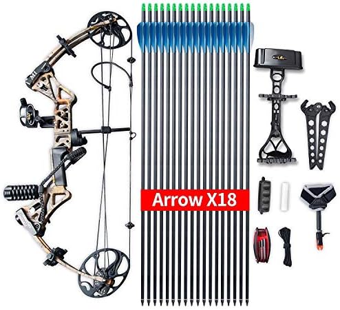 MEJOSER Compound Bow Package,Archery Adults Hunting Accessories,Right Handed,19-30" Draw Length:15-70Lbs Draw Weight,IBO Rate 320fps