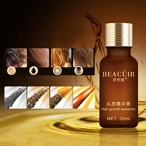 Besde Hair Care Essence Treatment For Men and Women Hair Loss Fast Powerful Hair Growth Serum Repair Hair Root (Browm, 20ml)