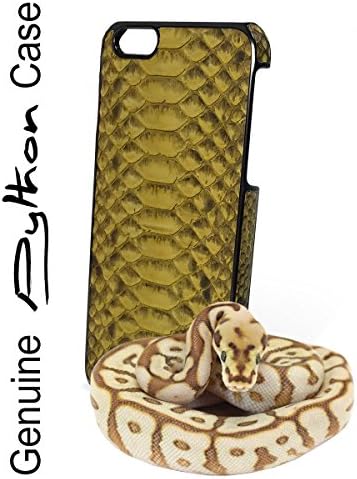ADOPTED CASE FOR iPHONE 6/6s PLUS PYTHON SKIN FOR iPHONE 6/6s PLUS, YELLOW LUXURY HIGH END PHONE CASE, GUARANTEED 100% REAL GENUINE PYTHON SKIN, EXOTIC LEATHER PHONE PROTECTOR
