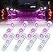 Xprite Purple LED Truck Bed Light Kits with On/Off Switch, for Pickup Exterior Interior Neon Lights, Footwells, Running Boards, Cargo, Under Car, Tonneau Cover, Rail Rock Lighting - 8 PCs