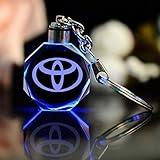 Fitracker 2018 New Style Key Chain Accessories Car Key Ring LED Crystal 7 Color Light Changing Gift for Drivers