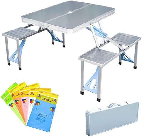 folding picnic table and chairs set