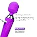 Water Resistant 10 Powerful Multi-Speed Cordless Power Wand Massager Vibrators For Women Rechargeble Waterproof Personal Wireless (purple)