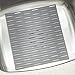 mDesign Kitchen Sink Protector Mat Pad Set, Quick Draining - Use In Sinks to Protect Surfaces and Dishes - Ribbed Pattern - Includes 1 Sink Saddle, 1 Sink Mat - Set of 2, Silicone, Gray